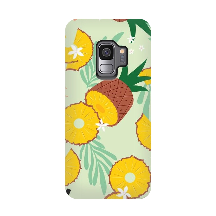 Galaxy S9 StrongFit Pineapple pattern 03 by Jelena Obradovic