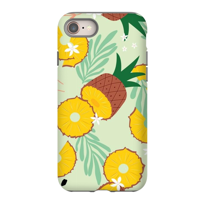 iPhone 8 StrongFit Pineapple pattern 03 by Jelena Obradovic