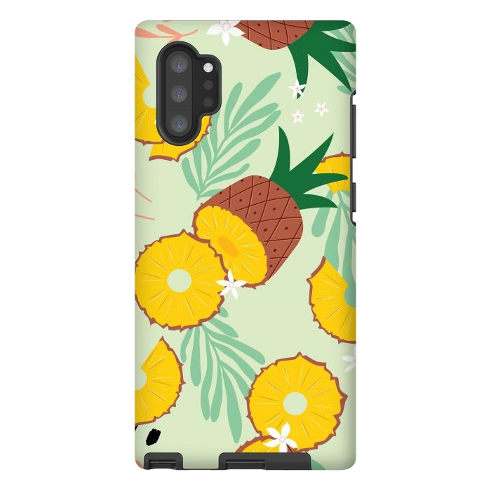 Galaxy Note 10 plus StrongFit Pineapple pattern 03 by Jelena Obradovic
