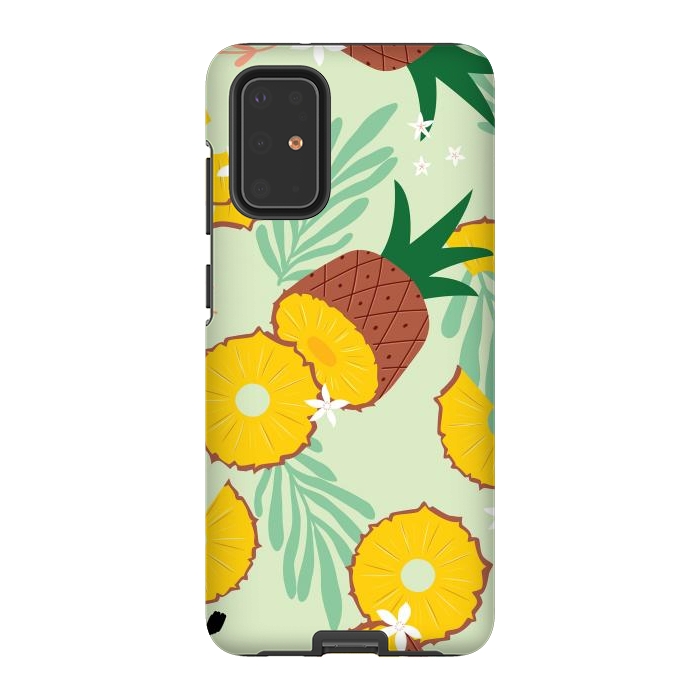 Galaxy S20 Plus StrongFit Pineapple pattern 03 by Jelena Obradovic