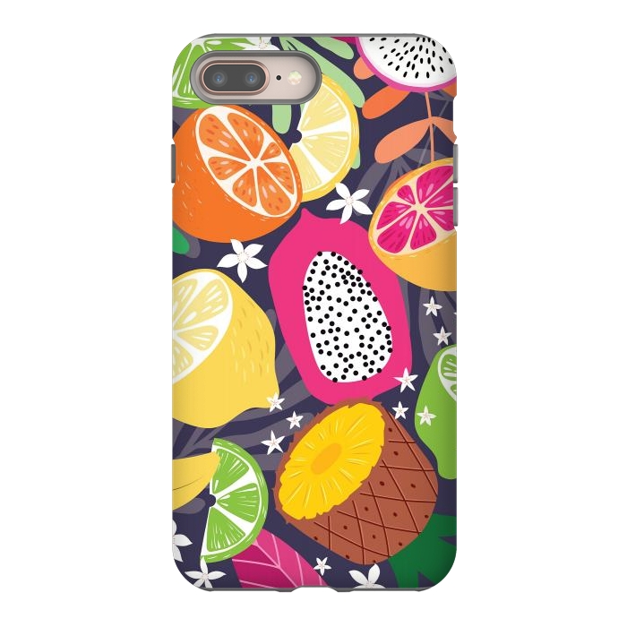 iPhone 7 plus StrongFit Tropical fruit pattern 01 by Jelena Obradovic