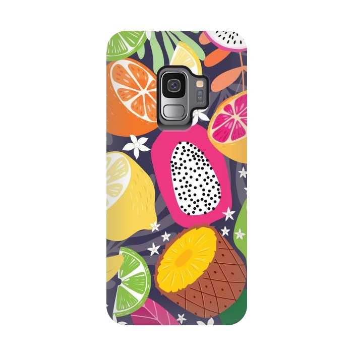 Galaxy S9 StrongFit Tropical fruit pattern 01 by Jelena Obradovic