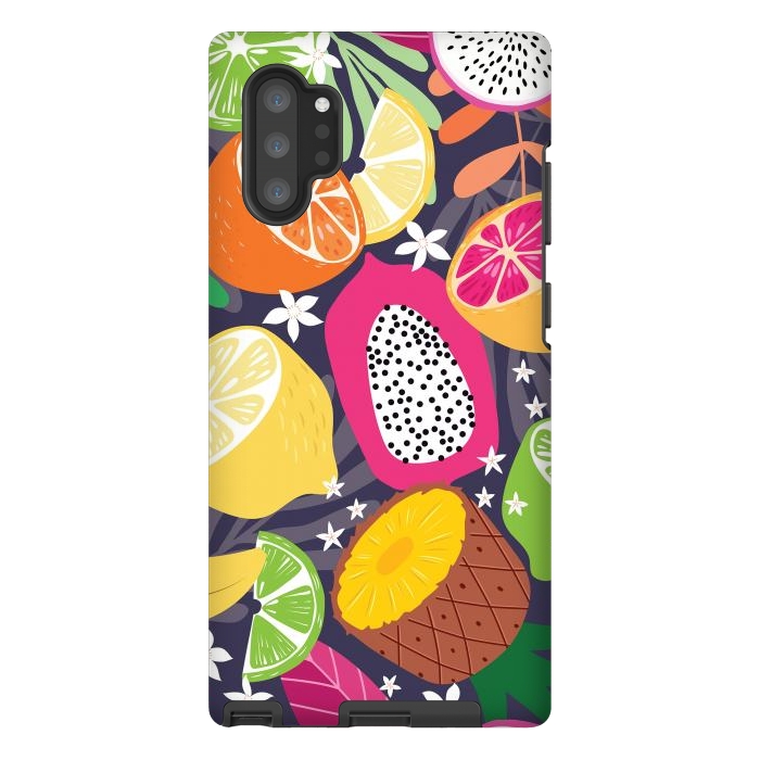 Galaxy Note 10 plus StrongFit Tropical fruit pattern 01 by Jelena Obradovic