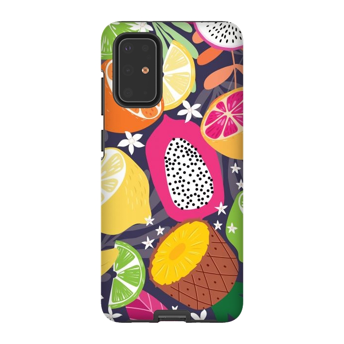 Galaxy S20 Plus StrongFit Tropical fruit pattern 01 by Jelena Obradovic