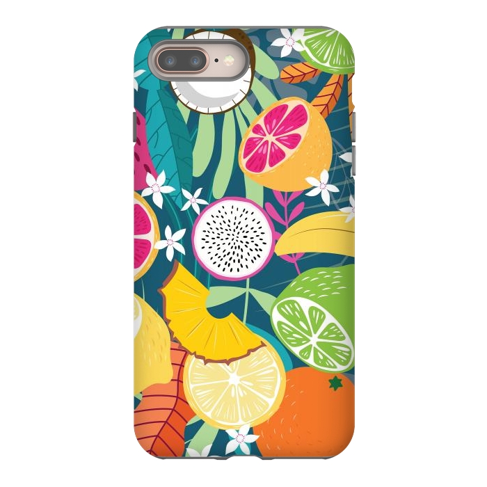 iPhone 7 plus StrongFit Tropical fruit pattern 02 by Jelena Obradovic