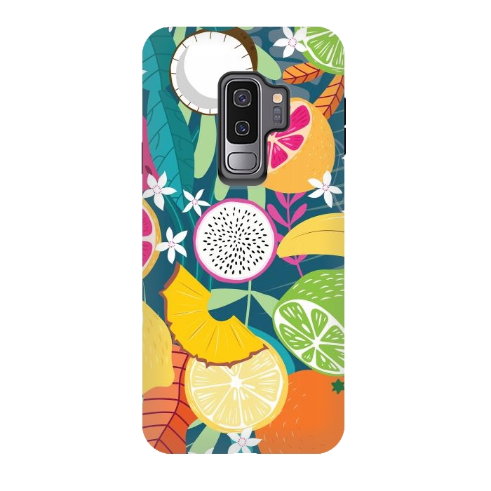 Galaxy S9 plus StrongFit Tropical fruit pattern 02 by Jelena Obradovic