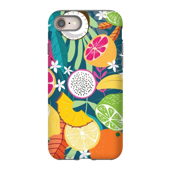 iPhone 8 StrongFit Tropical fruit pattern 02 by Jelena Obradovic