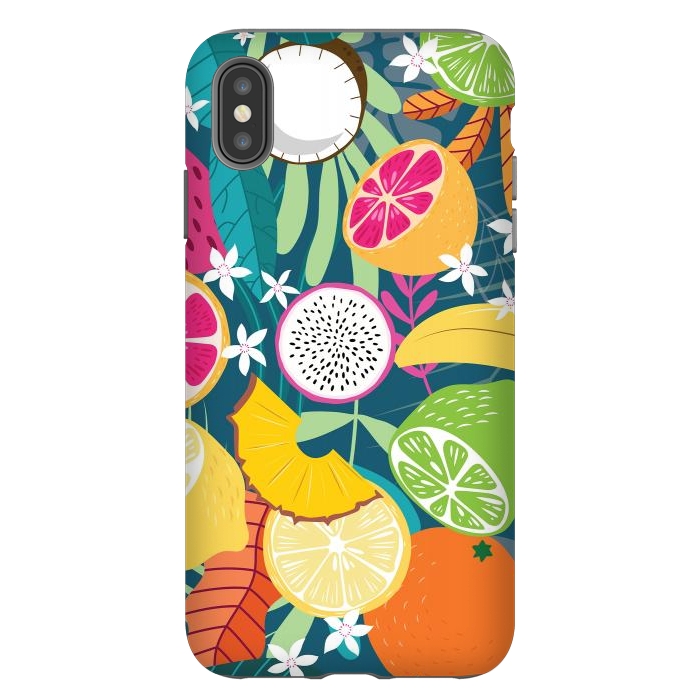 iPhone Xs Max StrongFit Tropical fruit pattern 02 by Jelena Obradovic