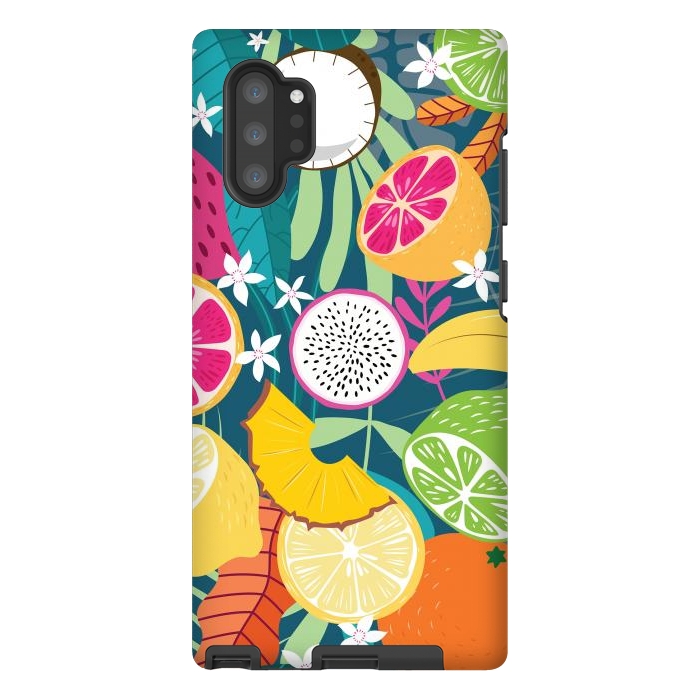 Galaxy Note 10 plus StrongFit Tropical fruit pattern 02 by Jelena Obradovic
