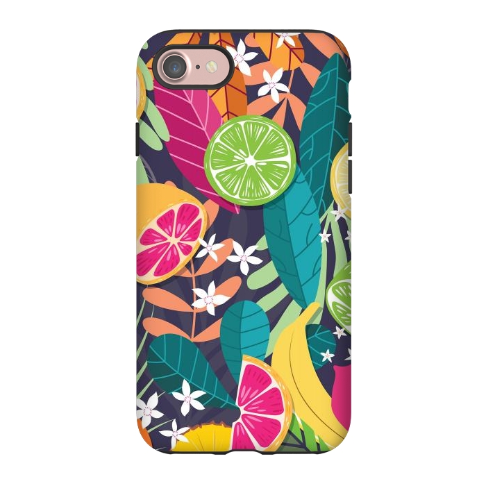 iPhone 7 StrongFit Tropical fruit pattern 03 by Jelena Obradovic