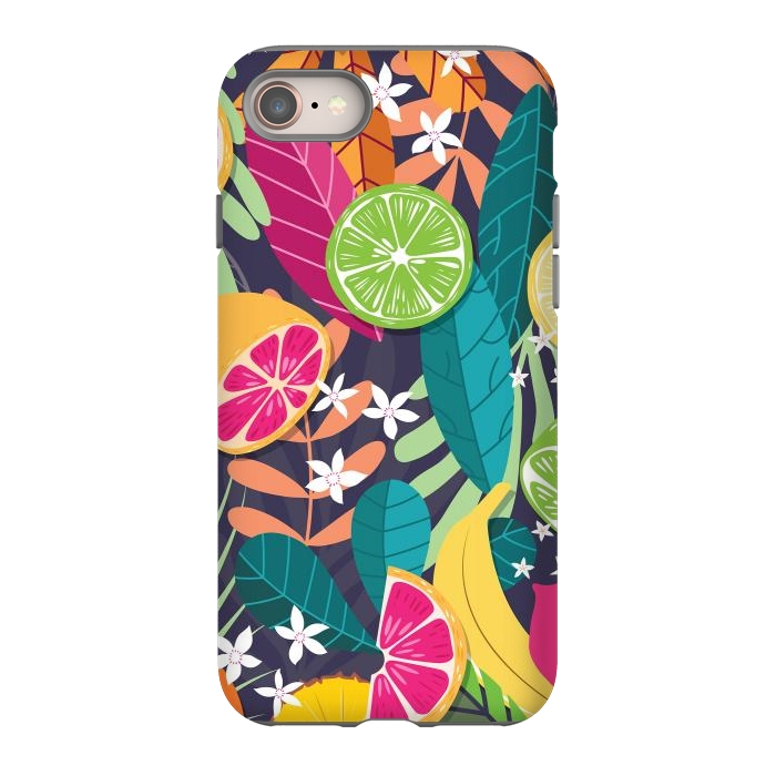 iPhone 8 StrongFit Tropical fruit pattern 03 by Jelena Obradovic