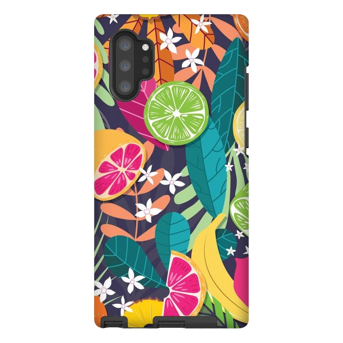 Galaxy Note 10 plus StrongFit Tropical fruit pattern 03 by Jelena Obradovic