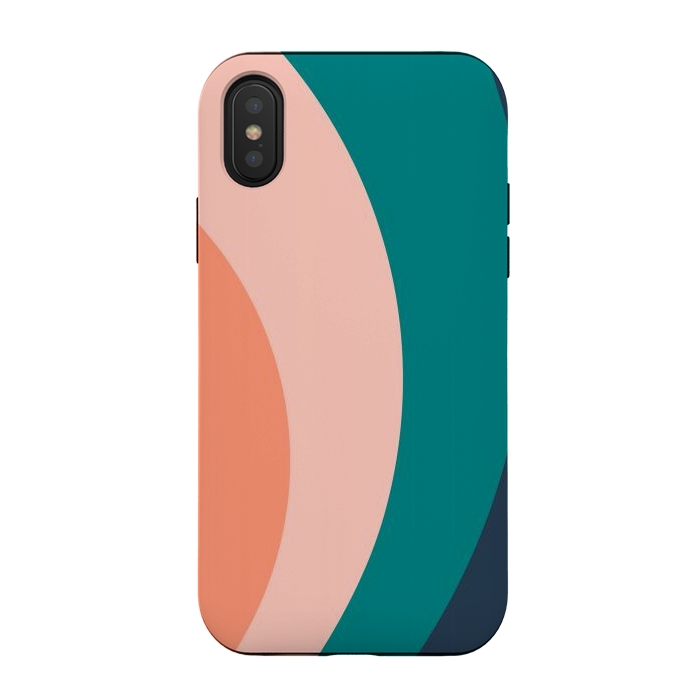 iPhone Xs / X StrongFit Teal Blush Rainbow by ArtPrInk