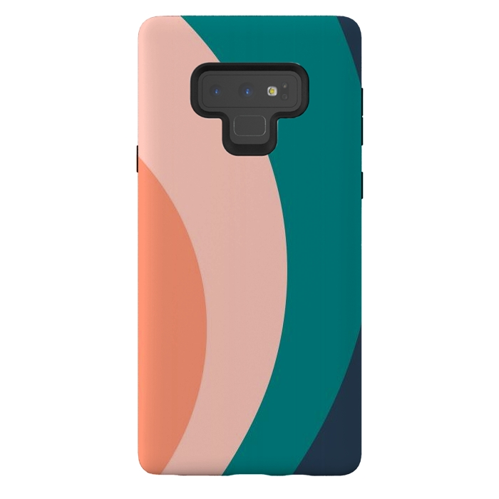 Galaxy Note 9 StrongFit Teal Blush Rainbow by ArtPrInk