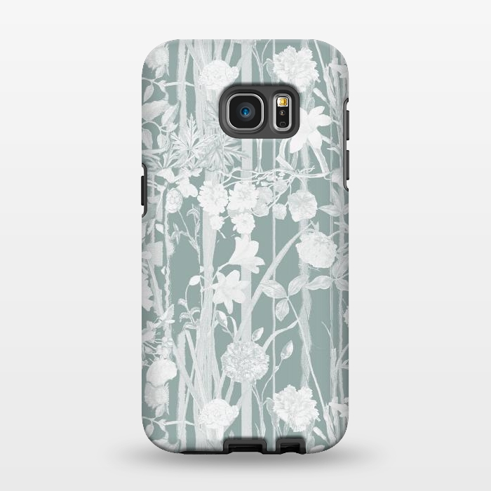 Galaxy S7 EDGE StrongFit Pastel botanical floral vines by Oana 