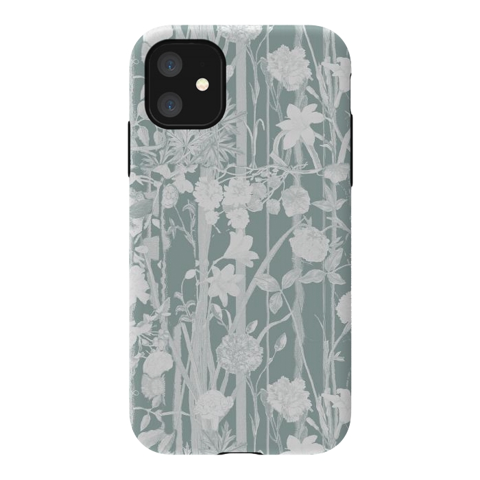 iPhone 11 StrongFit Pastel botanical floral vines by Oana 