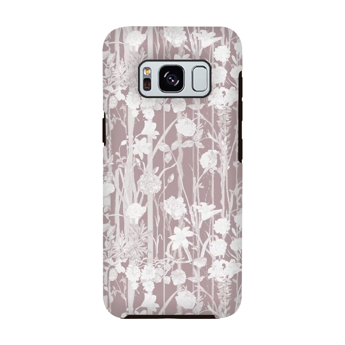 Galaxy S8 StrongFit Dusty pink botanical flower garden by Oana 