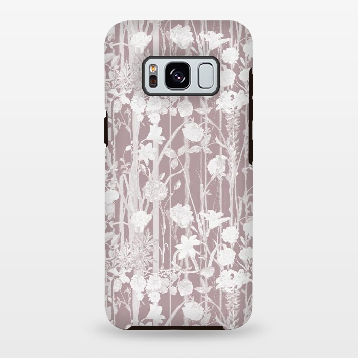 Galaxy S8 plus StrongFit Dusty pink botanical flower garden by Oana 