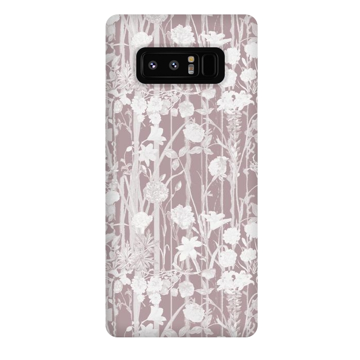 Galaxy Note 8 StrongFit Dusty pink botanical flower garden by Oana 