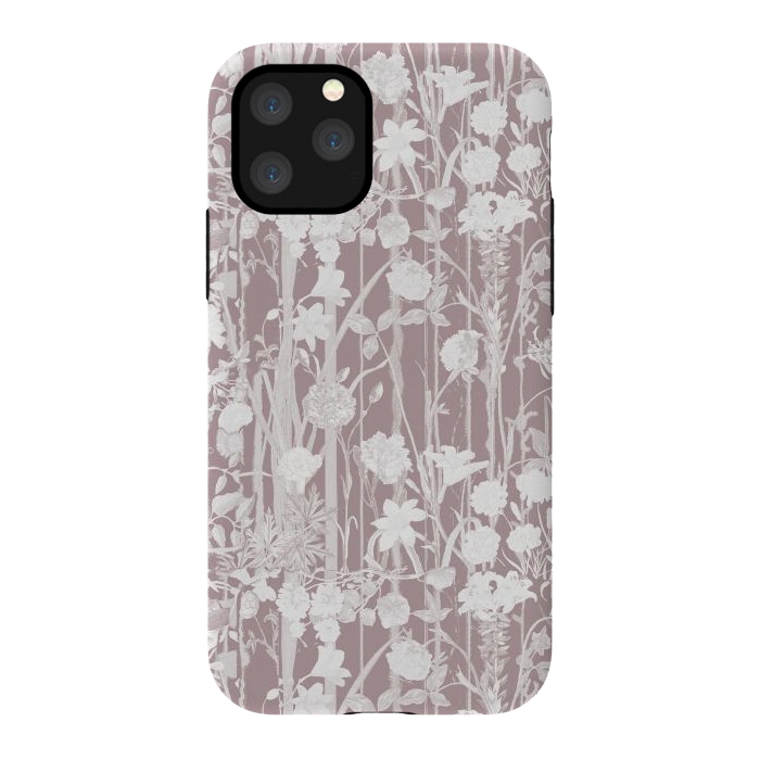 iPhone 11 Pro StrongFit Dusty pink botanical flower garden by Oana 