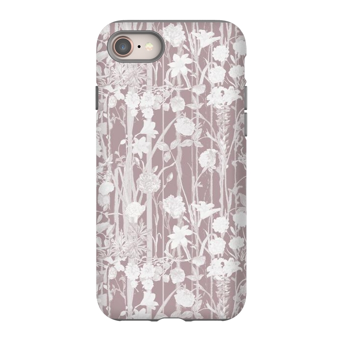 iPhone SE StrongFit Dusty pink botanical flower garden by Oana 