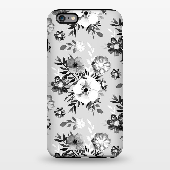 iPhone 6/6s plus StrongFit Black and white ink painted flowers by Oana 
