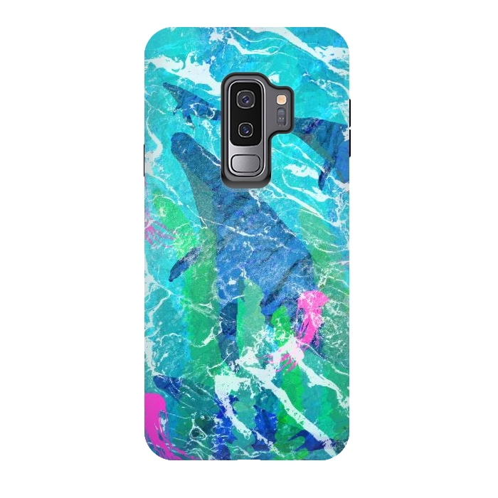 Galaxy S9 plus StrongFit The ocean whales by Steve Wade (Swade)
