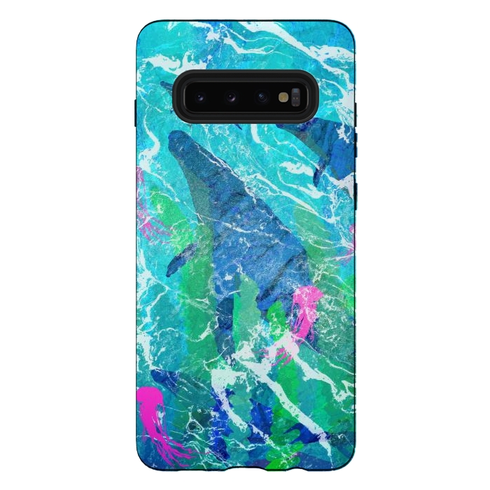 Galaxy S10 plus StrongFit The ocean whales by Steve Wade (Swade)