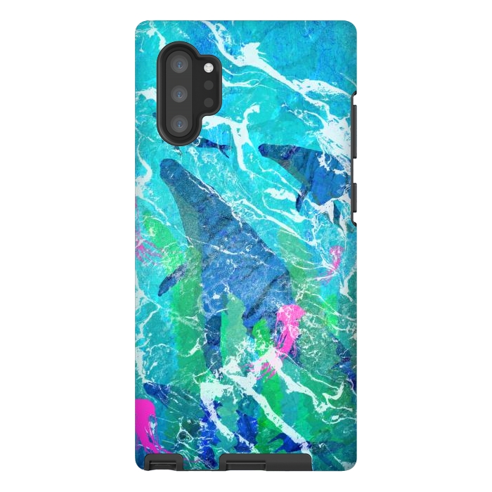 Galaxy Note 10 plus StrongFit The ocean whales by Steve Wade (Swade)