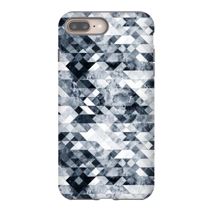iPhone 7 plus StrongFit Geometric grunge marble tiles by Oana 