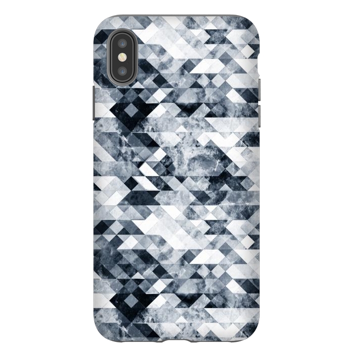 iPhone Xs Max StrongFit Geometric grunge marble tiles by Oana 