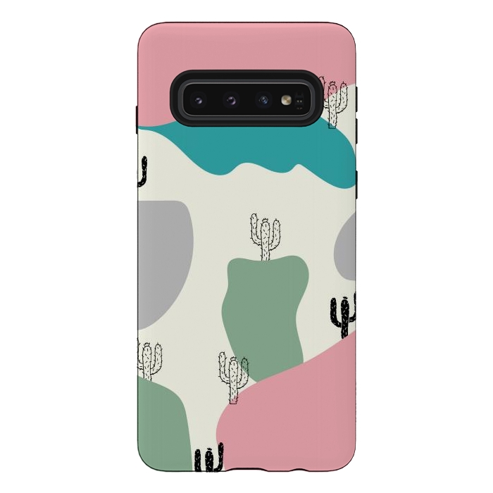 Galaxy S10 StrongFit Mountain Cactus by Creativeaxle