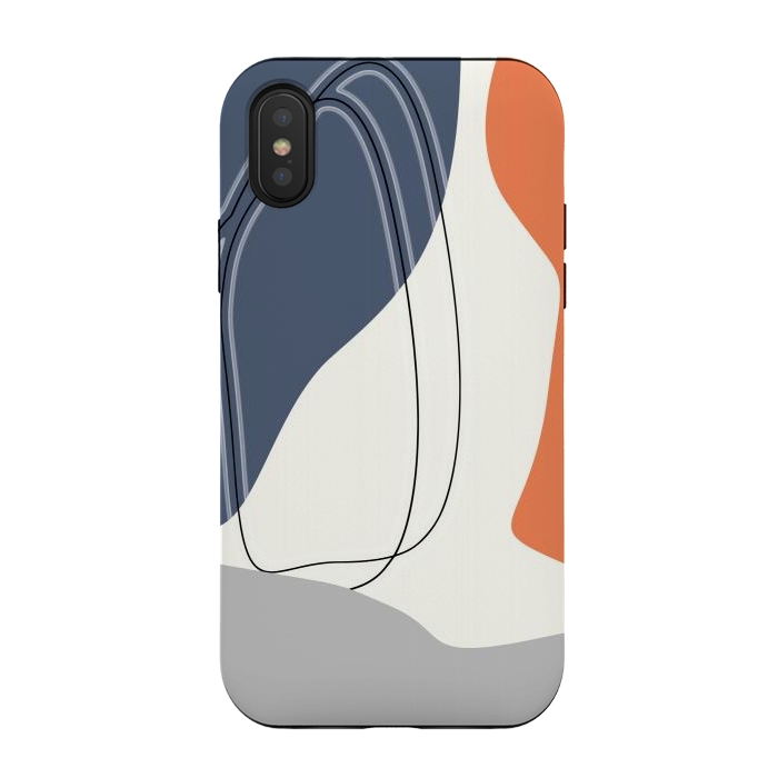 iPhone Xs / X StrongFit Chasing Shapes Minimal Art by Creativeaxle