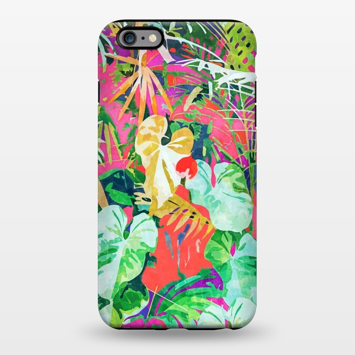 iPhone 6/6s plus StrongFit Find Me Where The Tropical Things Are | Jungle Botanical Palm Colorful Painting by Uma Prabhakar Gokhale