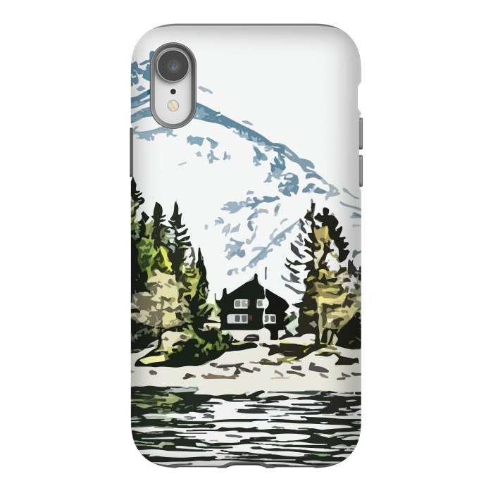 iPhone Xr StrongFit Mountain Forest by Creativeaxle