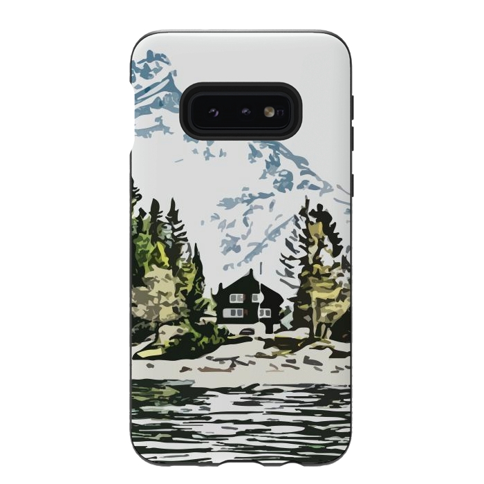 Galaxy S10e StrongFit Mountain Forest by Creativeaxle
