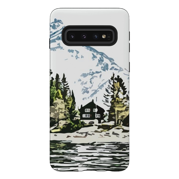 Galaxy S10 StrongFit Mountain Forest by Creativeaxle