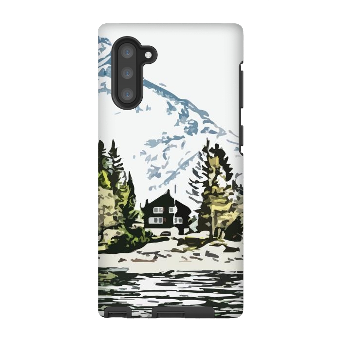 Galaxy Note 10 StrongFit Mountain Forest by Creativeaxle