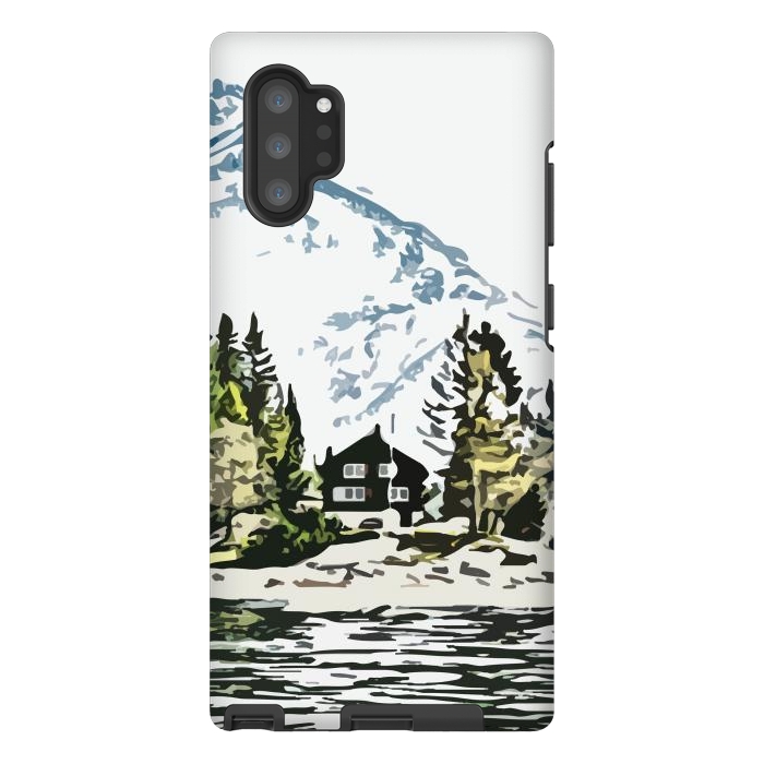 Galaxy Note 10 plus StrongFit Mountain Forest by Creativeaxle