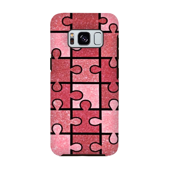 Galaxy S8 StrongFit Pink puzzle by CAS