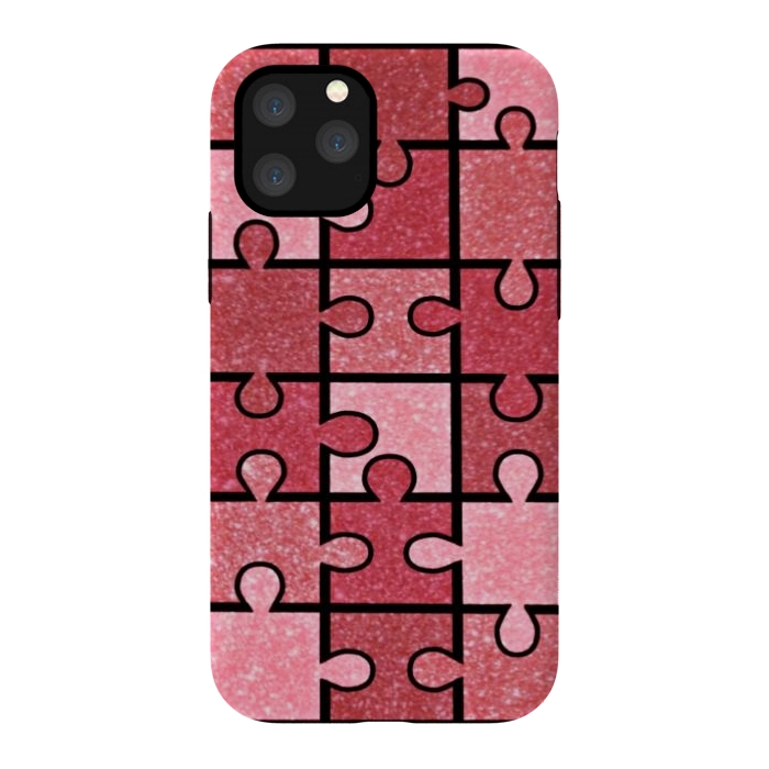 iPhone 11 Pro StrongFit Pink puzzle by CAS
