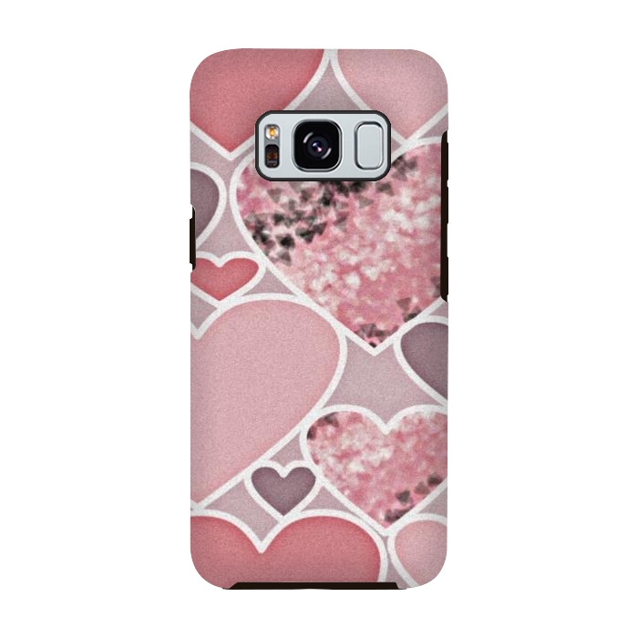 Galaxy S8 StrongFit Pink hearts by CAS