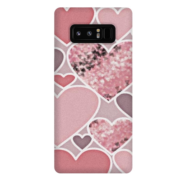 Galaxy Note 8 StrongFit Pink hearts by CAS