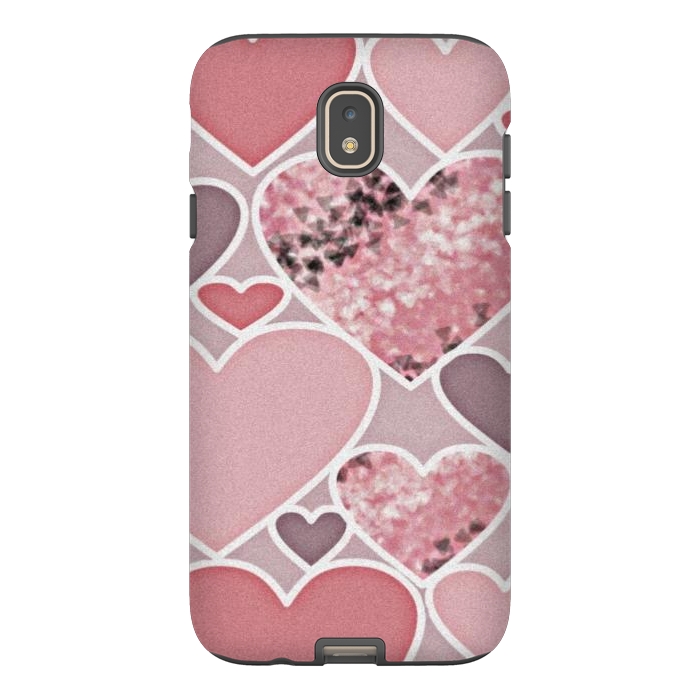 Galaxy J7 StrongFit Pink hearts by CAS