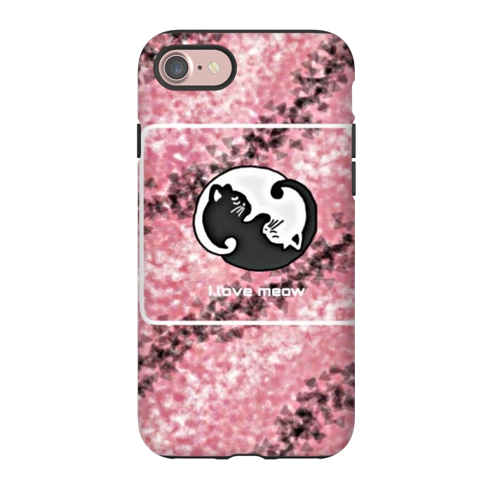 iPhone 7 StrongFit Yinyang Cat pink by CAS