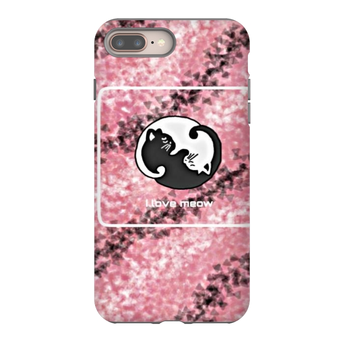 iPhone 7 plus StrongFit Yinyang Cat pink by CAS