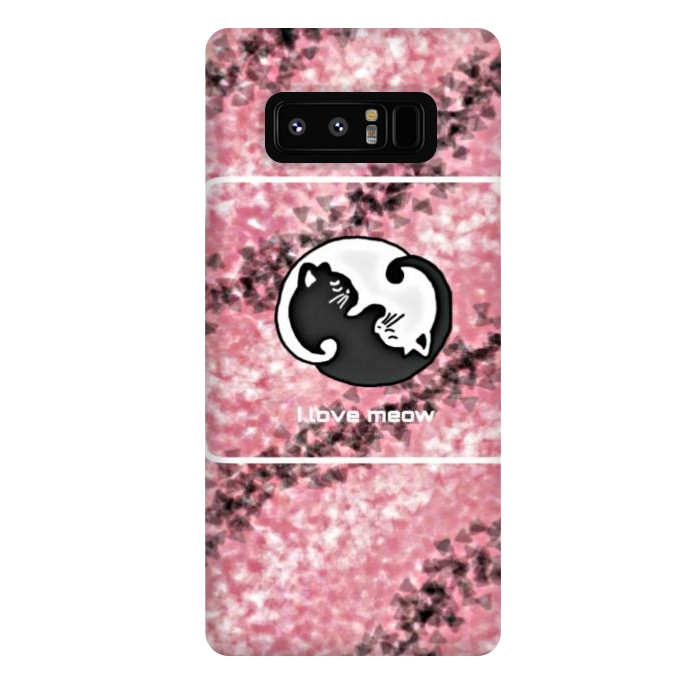 Galaxy Note 8 StrongFit Yinyang Cat pink by CAS