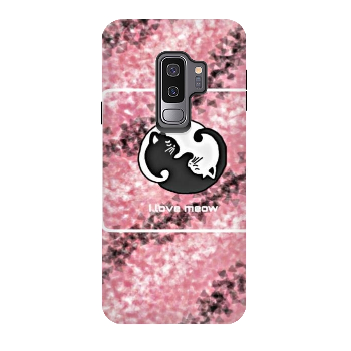 Galaxy S9 plus StrongFit Yinyang Cat pink by CAS