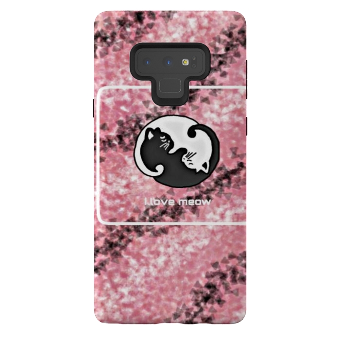 Galaxy Note 9 StrongFit Yinyang Cat pink by CAS