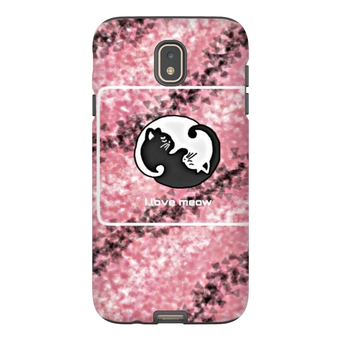 Galaxy J7 StrongFit Yinyang Cat pink by CAS